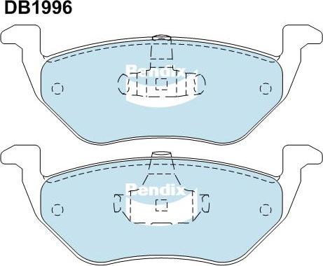 BENDIX DB1996 4WD - Kit de plaquettes de frein, frein à disque cwaw.fr