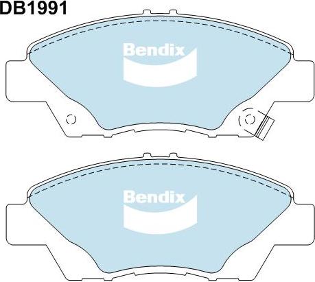 BENDIX DB1991 GCT - Kit de plaquettes de frein, frein à disque cwaw.fr