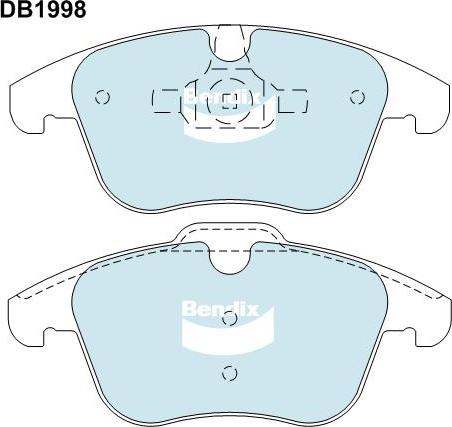 BENDIX DB1998 4WD - Kit de plaquettes de frein, frein à disque cwaw.fr