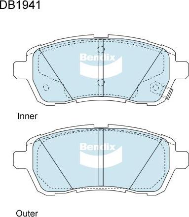BENDIX DB1941 4WD - Kit de plaquettes de frein, frein à disque cwaw.fr