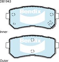 BENDIX DB1943 4WD - Kit de plaquettes de frein, frein à disque cwaw.fr