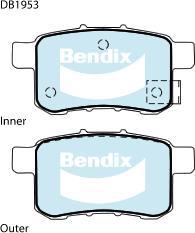 BENDIX DB1953 GCT - Kit de plaquettes de frein, frein à disque cwaw.fr