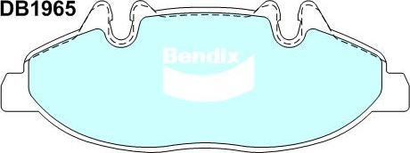 BENDIX DB1965 EURO+ - Kit de plaquettes de frein, frein à disque cwaw.fr