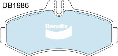 BENDIX DB1986 EURO+ - Kit de plaquettes de frein, frein à disque cwaw.fr