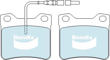 BENDIX DB1988 EURO+ - Kit de plaquettes de frein, frein à disque cwaw.fr