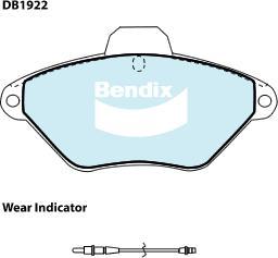 BENDIX DB1922 GCT - Kit de plaquettes de frein, frein à disque cwaw.fr