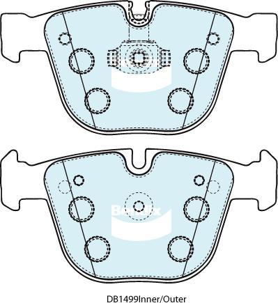 BENDIX DB1499 GCT - Kit de plaquettes de frein, frein à disque cwaw.fr