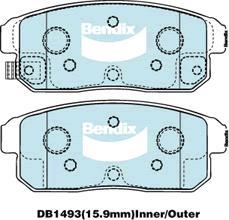 BENDIX DB1493 GCT - Kit de plaquettes de frein, frein à disque cwaw.fr