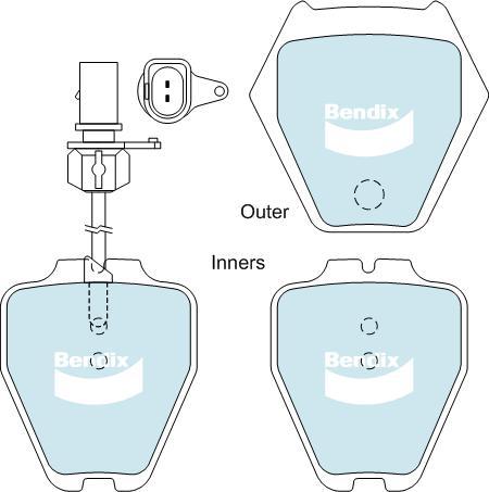 BENDIX DB1442 ULT - Kit de plaquettes de frein, frein à disque cwaw.fr