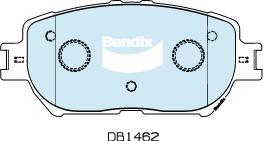 BENDIX DB1462 4WD - Kit de plaquettes de frein, frein à disque cwaw.fr