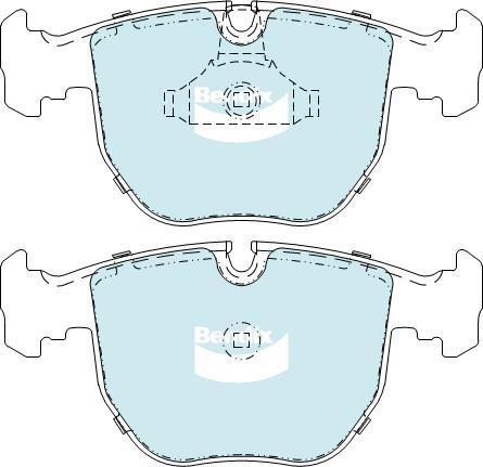 BENDIX DB1409 4WD - Kit de plaquettes de frein, frein à disque cwaw.fr