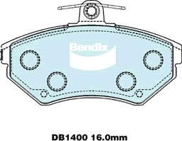 BENDIX DB1400 MKT - Kit de plaquettes de frein, frein à disque cwaw.fr