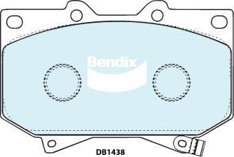 BENDIX DB1438 MKT - Kit de plaquettes de frein, frein à disque cwaw.fr