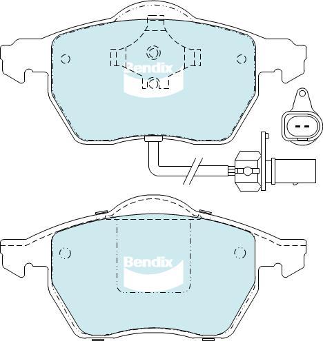 BENDIX DB1427 GCT - Kit de plaquettes de frein, frein à disque cwaw.fr