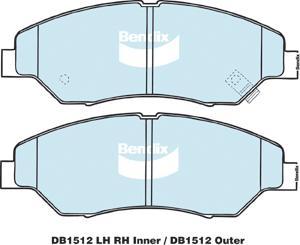 BENDIX DB1512 4WD - Kit de plaquettes de frein, frein à disque cwaw.fr