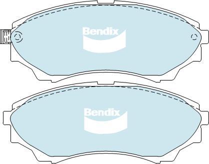 BENDIX DB1681 4WD - Kit de plaquettes de frein, frein à disque cwaw.fr