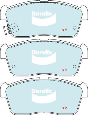 BENDIX DB1674 GCT - Kit de plaquettes de frein, frein à disque cwaw.fr