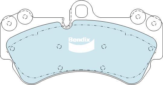 BENDIX DB1676 4WD - Kit de plaquettes de frein, frein à disque cwaw.fr