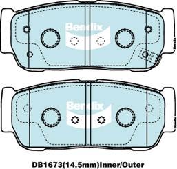 BENDIX DB1673 MKT - Kit de plaquettes de frein, frein à disque cwaw.fr