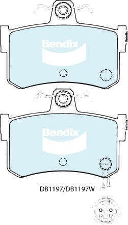 BENDIX DB1197 MKT - Kit de plaquettes de frein, frein à disque cwaw.fr