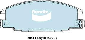 BENDIX DB1116 4WD - Kit de plaquettes de frein, frein à disque cwaw.fr