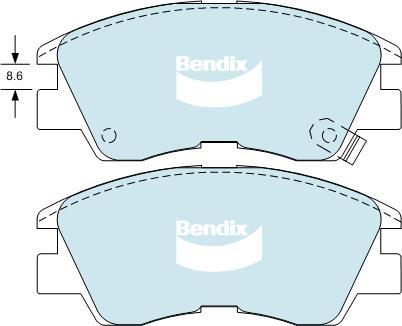 BENDIX DB1113 4WD - Kit de plaquettes de frein, frein à disque cwaw.fr