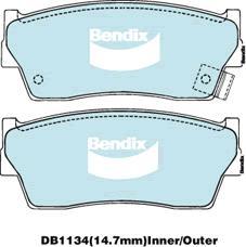 BENDIX DB1134 GCT - Kit de plaquettes de frein, frein à disque cwaw.fr