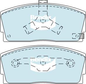 BENDIX DB1125 GCT - Kit de plaquettes de frein, frein à disque cwaw.fr