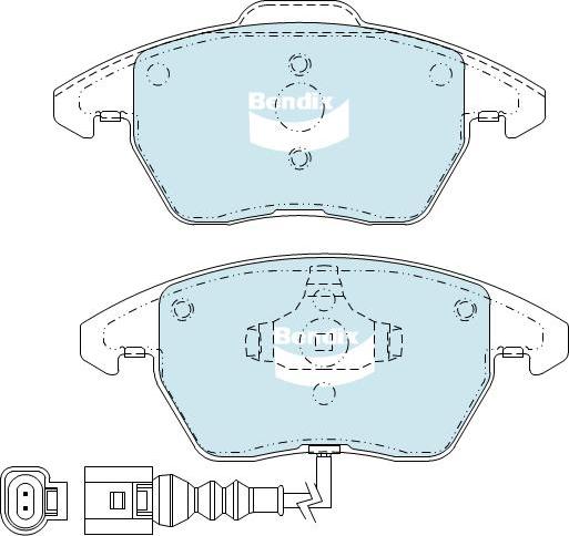 BENDIX DB1849 4WD - Kit de plaquettes de frein, frein à disque cwaw.fr