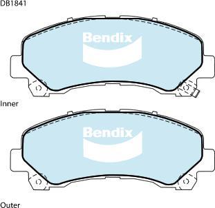 BENDIX DB1841 4WD - Kit de plaquettes de frein, frein à disque cwaw.fr