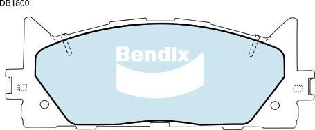 BENDIX DB1800 GCT - Kit de plaquettes de frein, frein à disque cwaw.fr