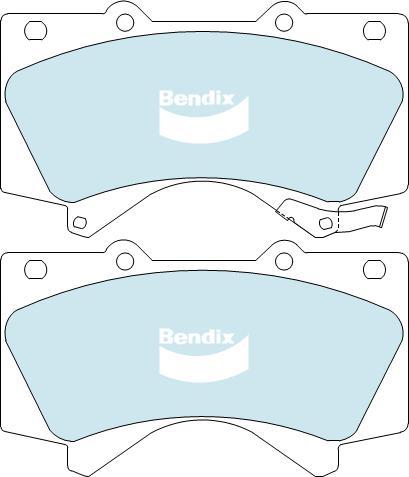 BENDIX DB1838 4WD - Kit de plaquettes de frein, frein à disque cwaw.fr