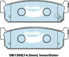 BENDIX DB1399 GCT - Kit de plaquettes de frein, frein à disque cwaw.fr