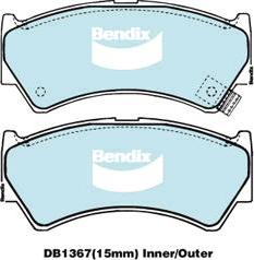 BENDIX DB1367 GCT - Kit de plaquettes de frein, frein à disque cwaw.fr