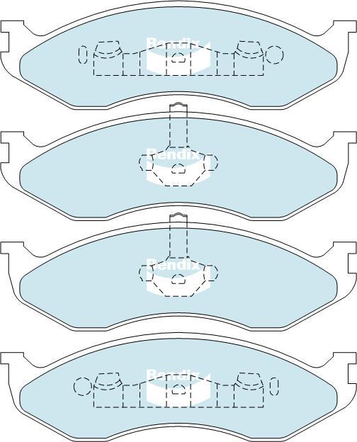 BENDIX DB1311 4WD - Kit de plaquettes de frein, frein à disque cwaw.fr