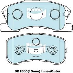 BENDIX DB1380 GCT - Kit de plaquettes de frein, frein à disque cwaw.fr