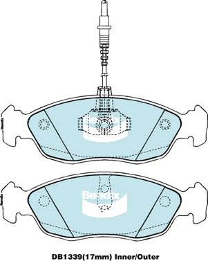 BENDIX DB1339 GCT - Kit de plaquettes de frein, frein à disque cwaw.fr