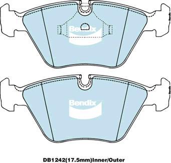 BENDIX DB1242 MKT - Kit de plaquettes de frein, frein à disque cwaw.fr