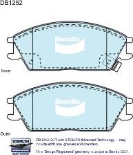 BENDIX DB1252 GCT - Kit de plaquettes de frein, frein à disque cwaw.fr