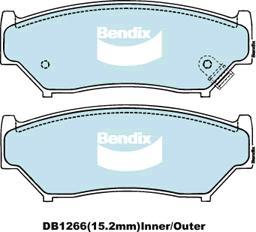 BENDIX DB1266 4WD - Kit de plaquettes de frein, frein à disque cwaw.fr