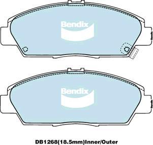 BENDIX DB1268 GCT - Kit de plaquettes de frein, frein à disque cwaw.fr