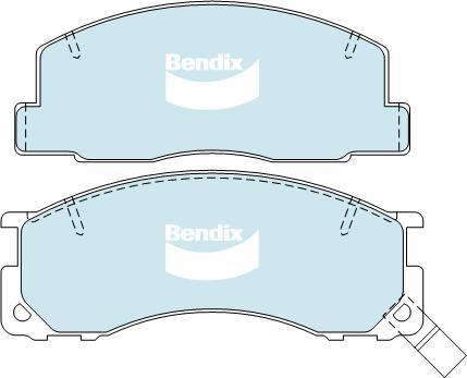 BENDIX DB1215 GCT - Kit de plaquettes de frein, frein à disque cwaw.fr