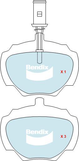 BENDIX DB1285 GCT - Kit de plaquettes de frein, frein à disque cwaw.fr