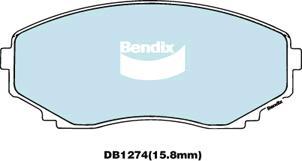 BENDIX DB1274 4WD - Kit de plaquettes de frein, frein à disque cwaw.fr