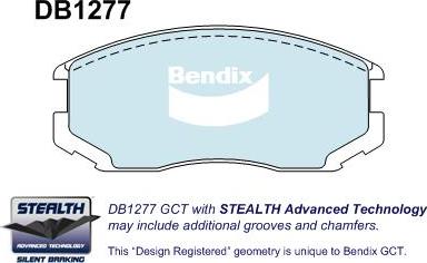 BENDIX DB1277 STEALTH GCT - Kit de plaquettes de frein, frein à disque cwaw.fr