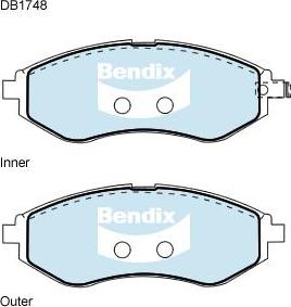 BENDIX DB1748 4WD - Kit de plaquettes de frein, frein à disque cwaw.fr