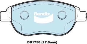 BENDIX DB1758 GCT - Kit de plaquettes de frein, frein à disque cwaw.fr