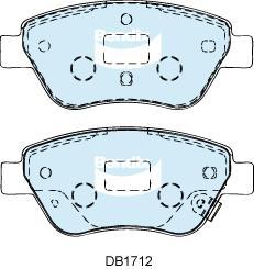 BENDIX DB1712 GCT - Kit de plaquettes de frein, frein à disque cwaw.fr