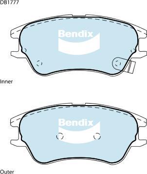 BENDIX DB1777 GCT - Kit de plaquettes de frein, frein à disque cwaw.fr