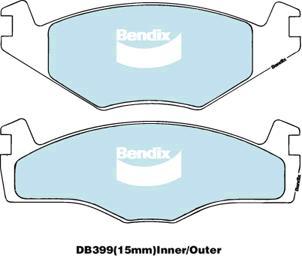 BENDIX DB399 GCT - Kit de plaquettes de frein, frein à disque cwaw.fr